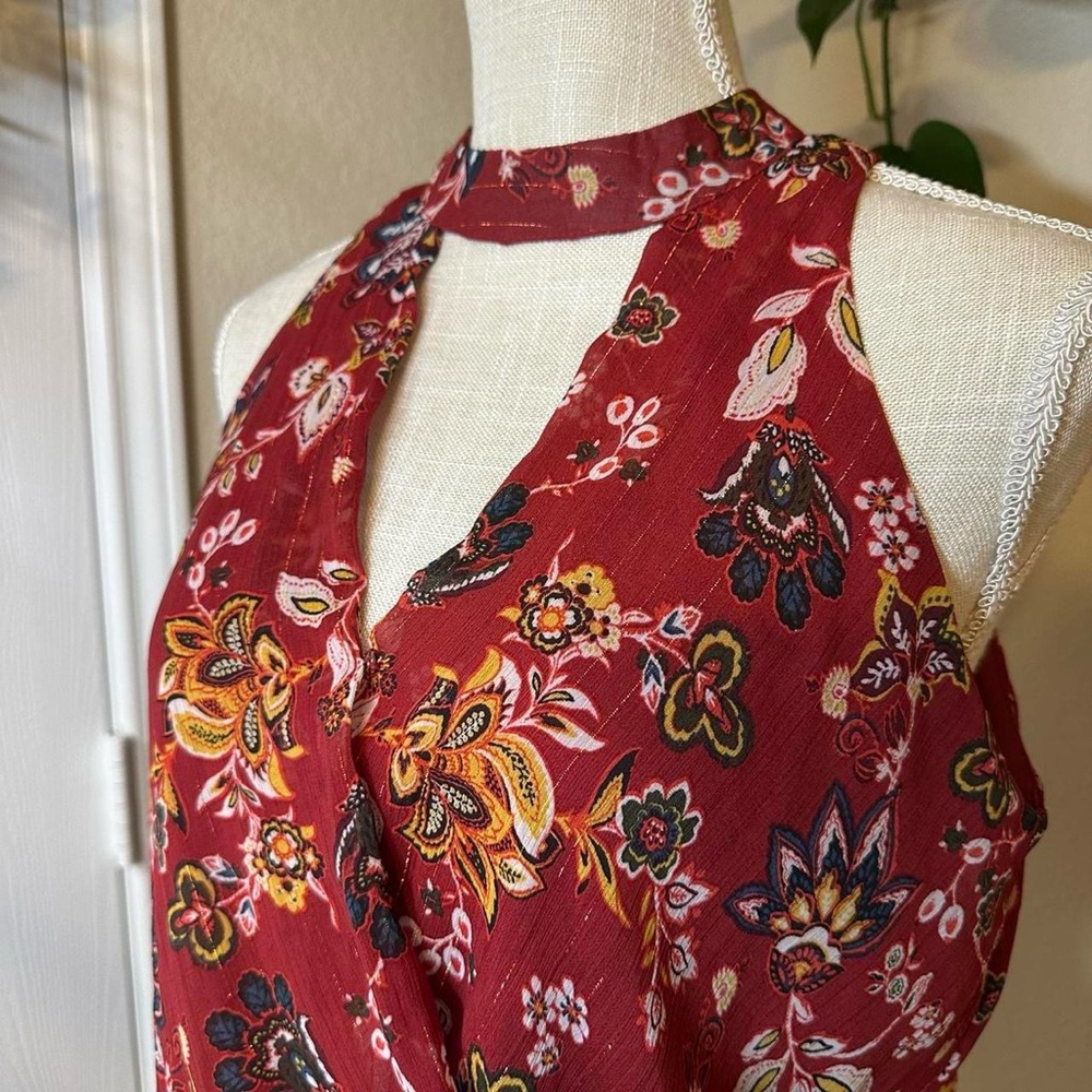 BCX Red Floral Garment